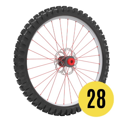 28-inch wheel illustration